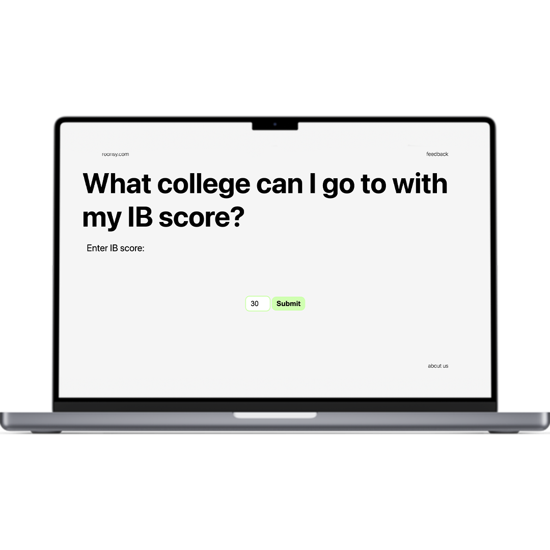 IB to Uni website mockup