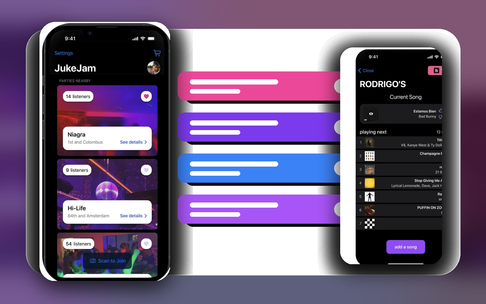 JukeJam music queue app promotional preview