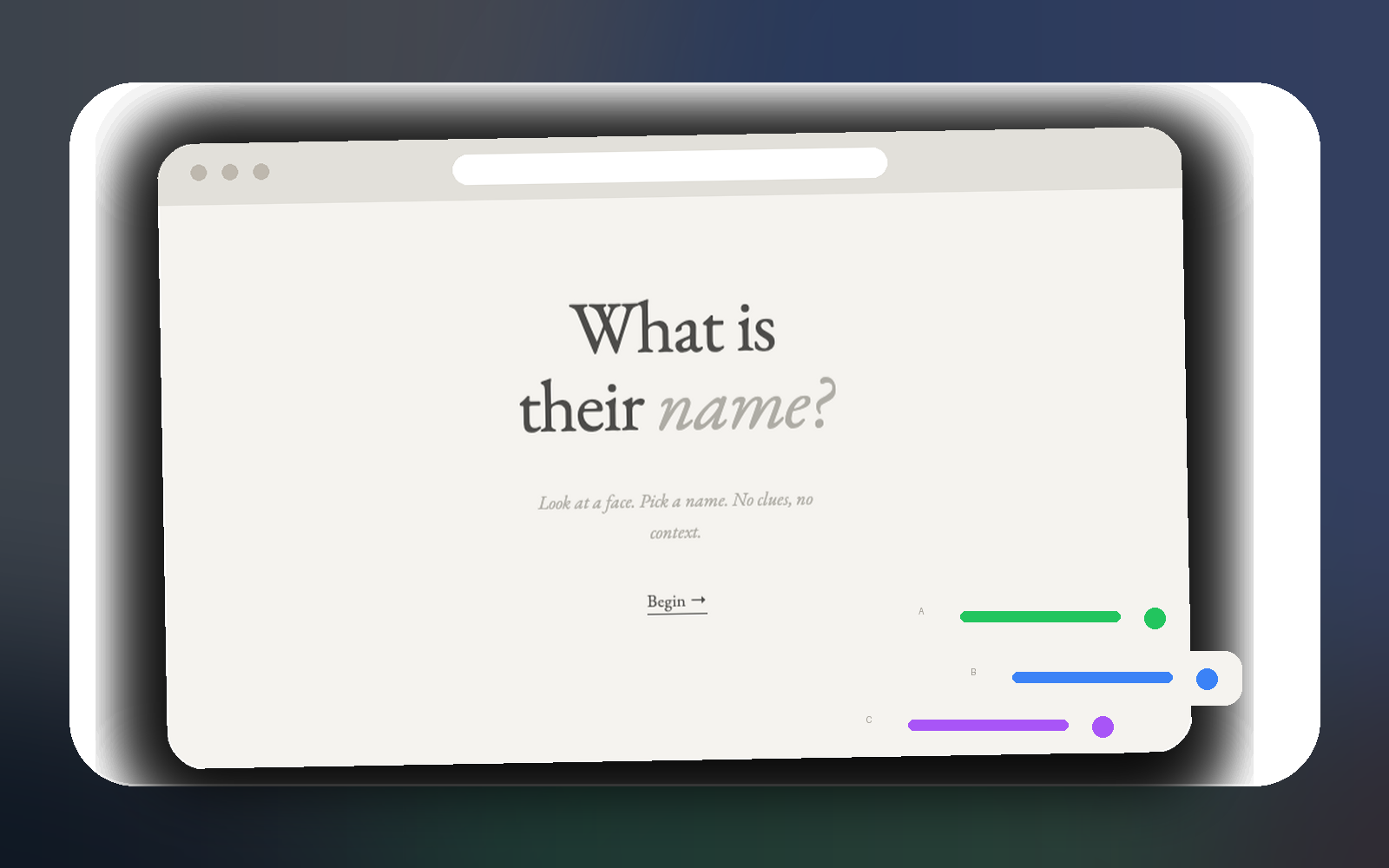 Name Guessing Research promotional preview